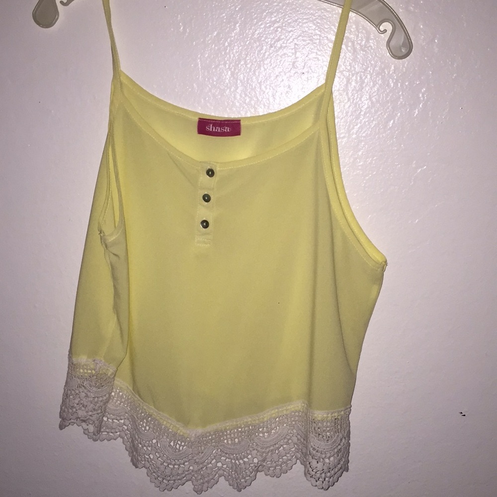 Pastel Yellow Lace Top